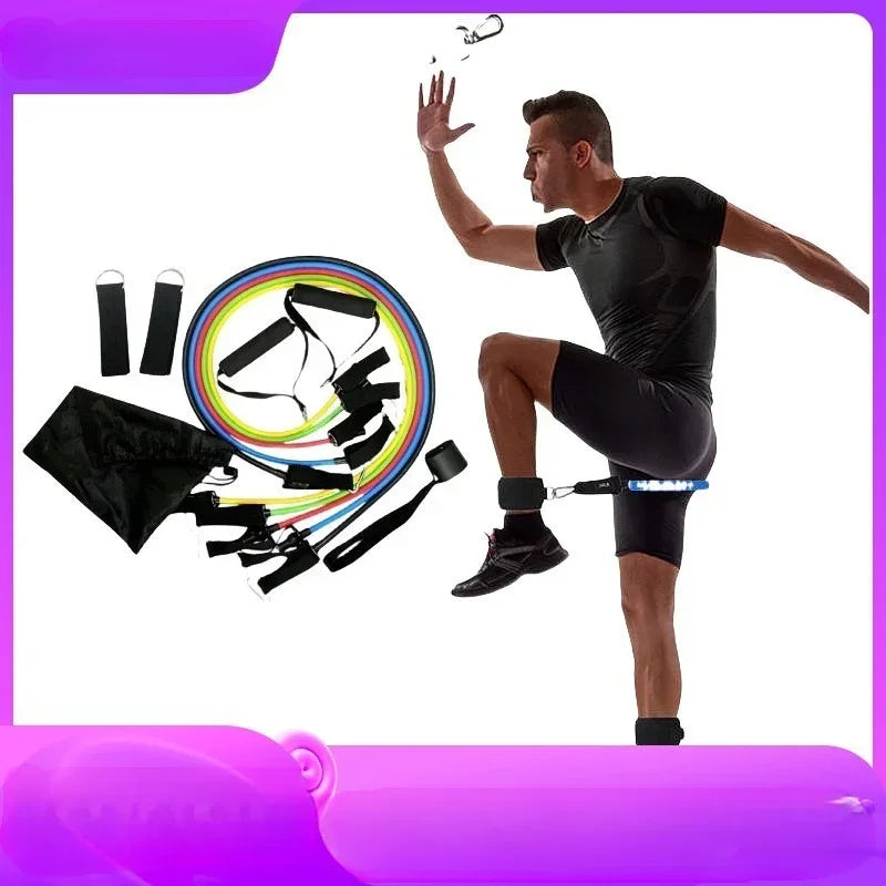 11pcs/Set Pull Rope, Resistance Bands, Portable Fitness Equipment, Ankle Strap, Chest Expander, Elastic Exercise Band 