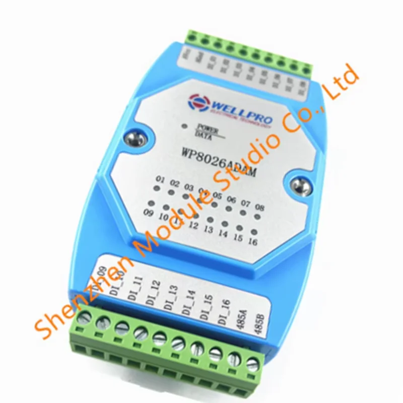 WP8026ADAM 16-Channel Digital Input Module, RS485 Modbus RTU