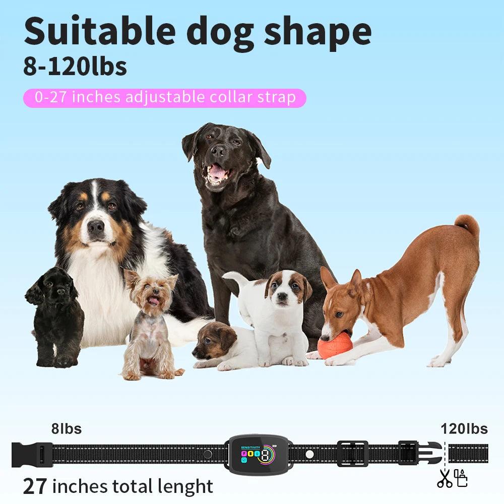 Automatic Anti Bark Dog Collar with Rechargeable Waterproof Design