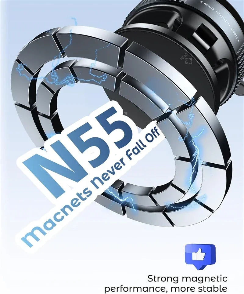 Support magnétique pour téléphone de voiture Ventouse mécanique Pivot 360° Adsorption magnétique Support universel de navigation