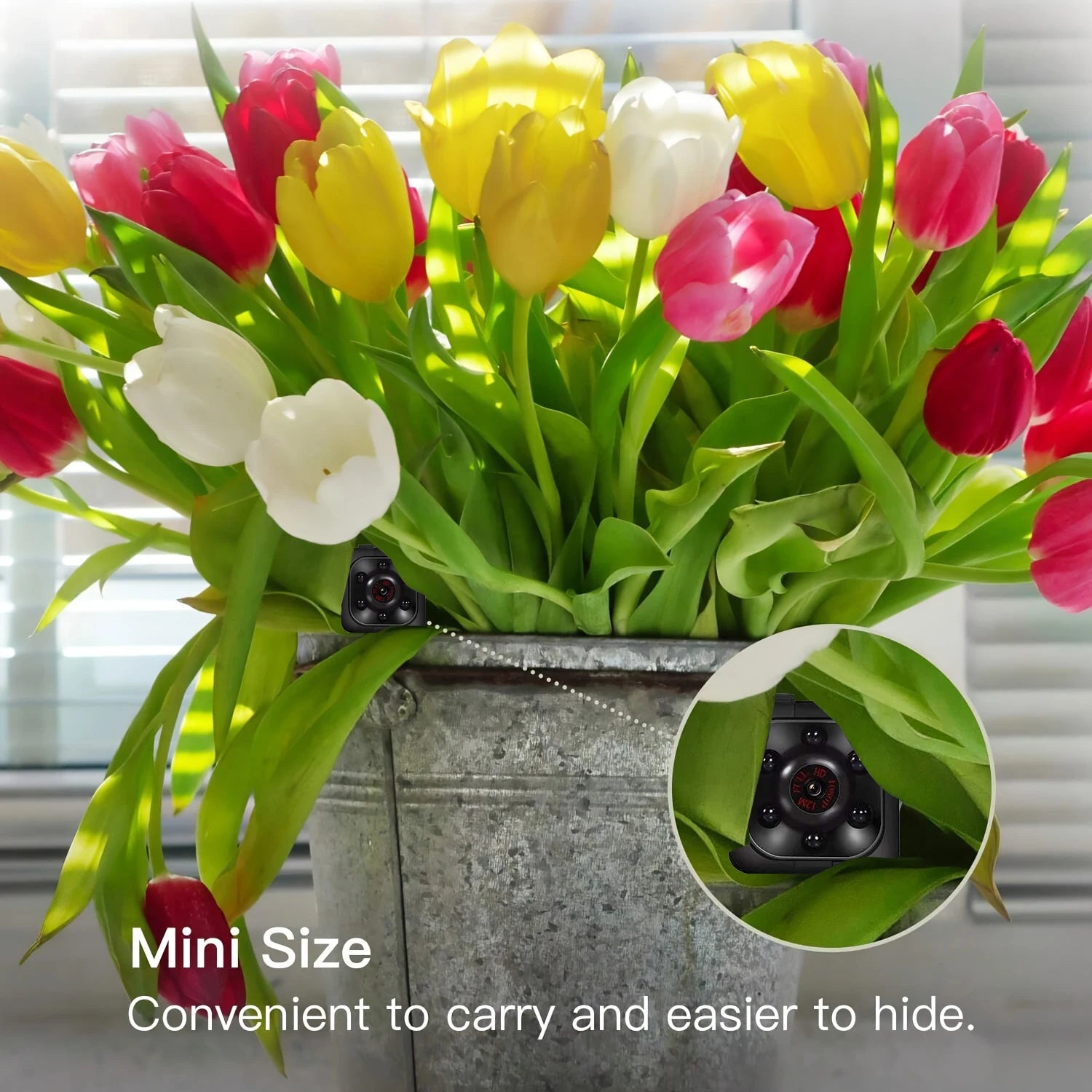 Mini 1080P Camera with Night Vision and Motion Activation
