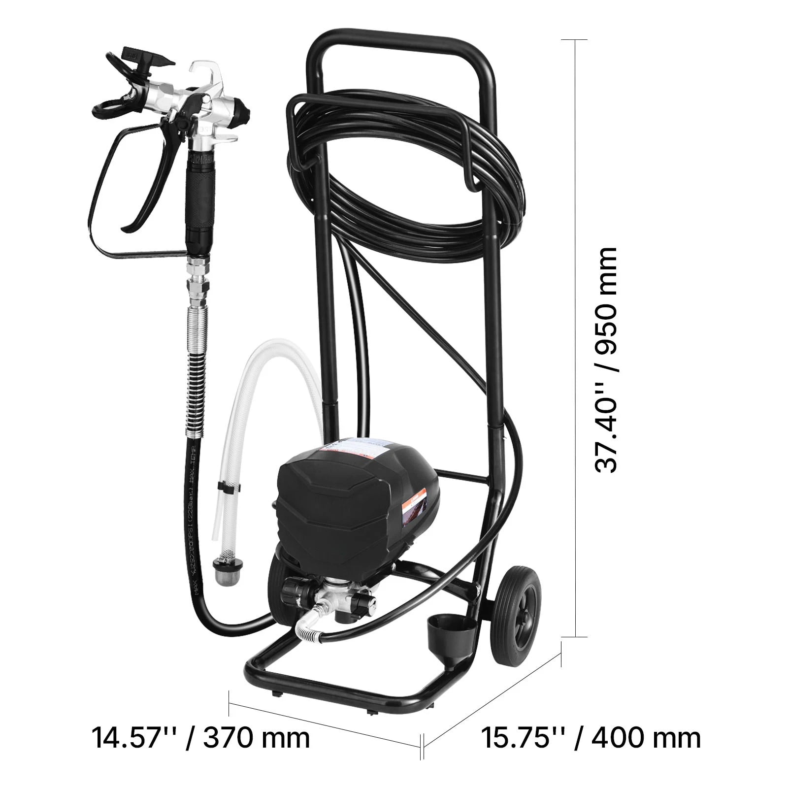 Ψεκαστήρας Βαφής Airless με Καρότσι Υψηλής Πίεσης 3000–3300 PSI