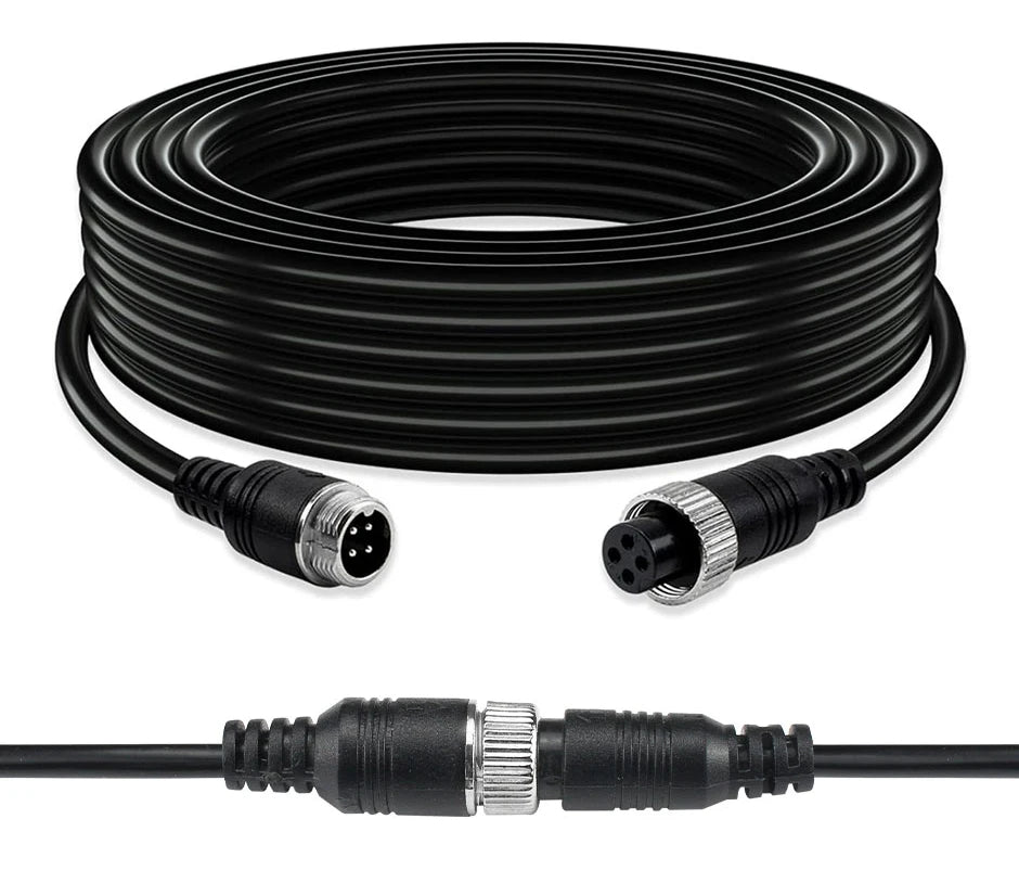 4-Pin Aviation Extension Video Cable for Vehicle Camera Monitor Connection