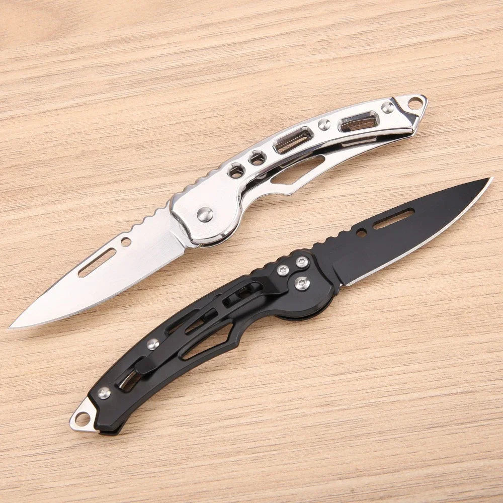 Stainless Steel Keychain Folding Knife Outdoor Carrying Knife Mirror Sharp Pocket Knife Fruit Knife Folding Knife Outdoor Tool 