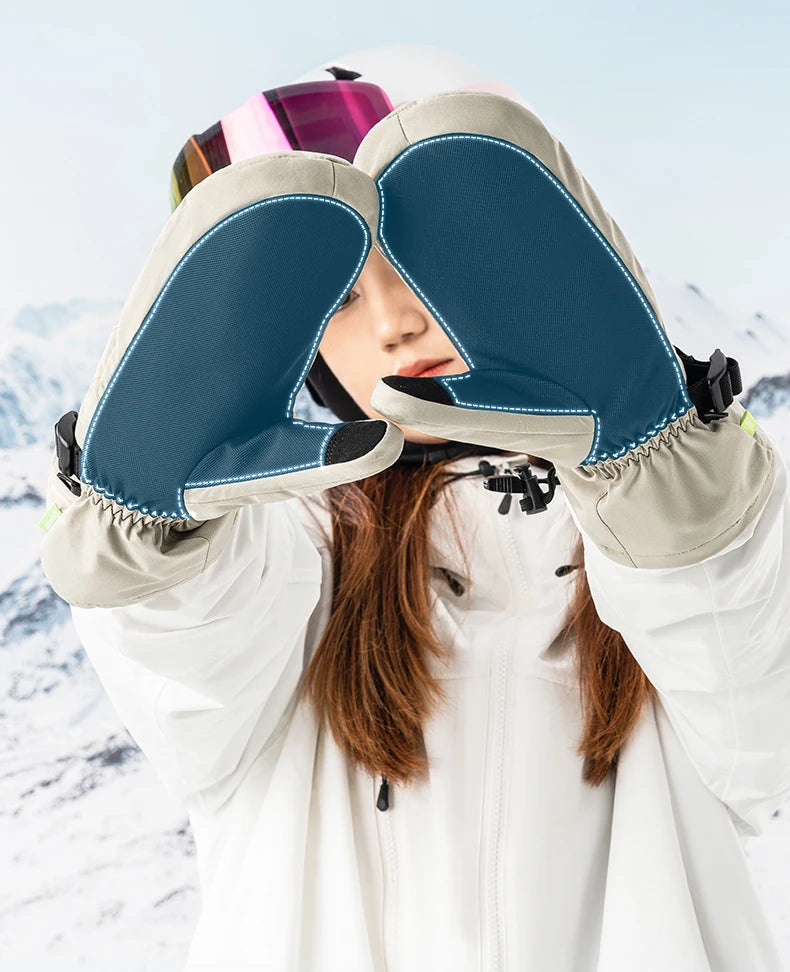 Qunature Ski Gloves with Anti-Slip Palm and Fleece Lining