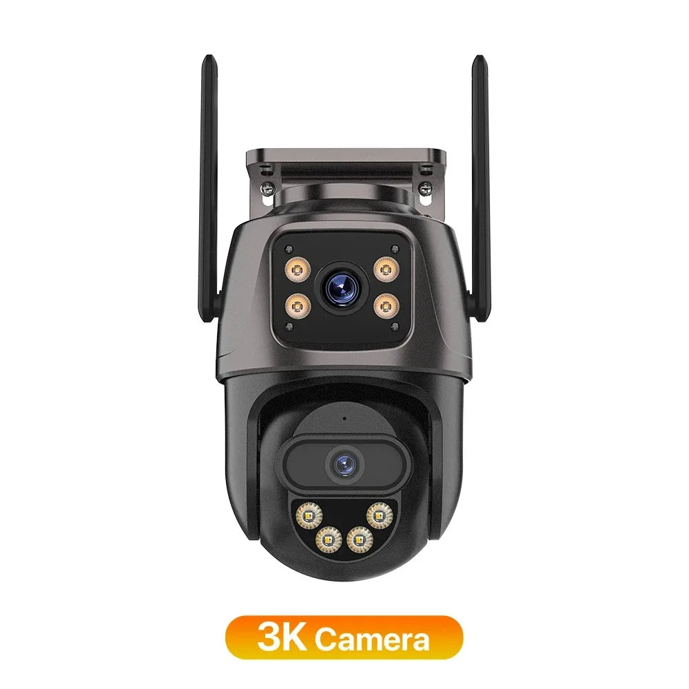 6K 9MP WiFi Outdoor PTZ Security Camera with Dual Screen and 8x Zoom