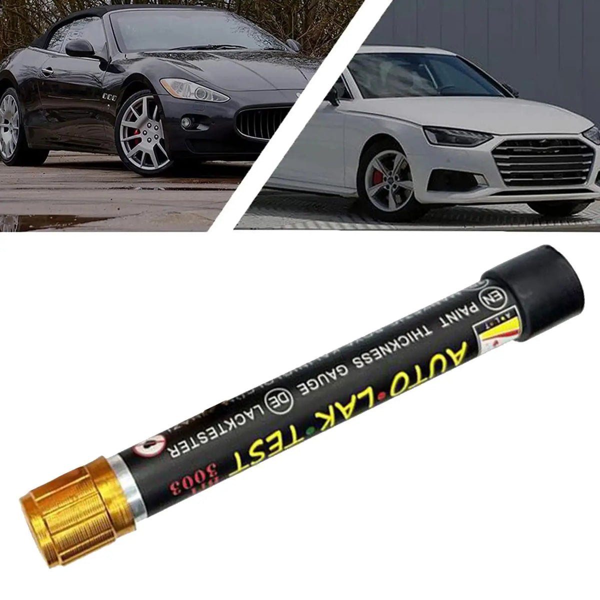 Tester grubości lakieru samochodowego Miernik lakieru Auto lakier samochodowy Crash Check Test Tester lakieru z magnetycznym szpicą Skala