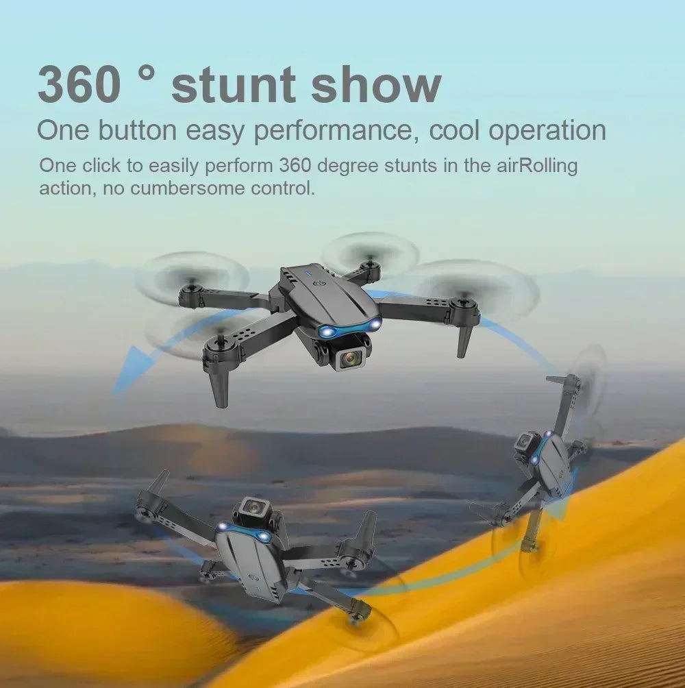 New E99 RC Drone 4K Professional Wide Angle Dual HD Camera 5G WIFI FPV Foldable Height Hold RC Helicopter