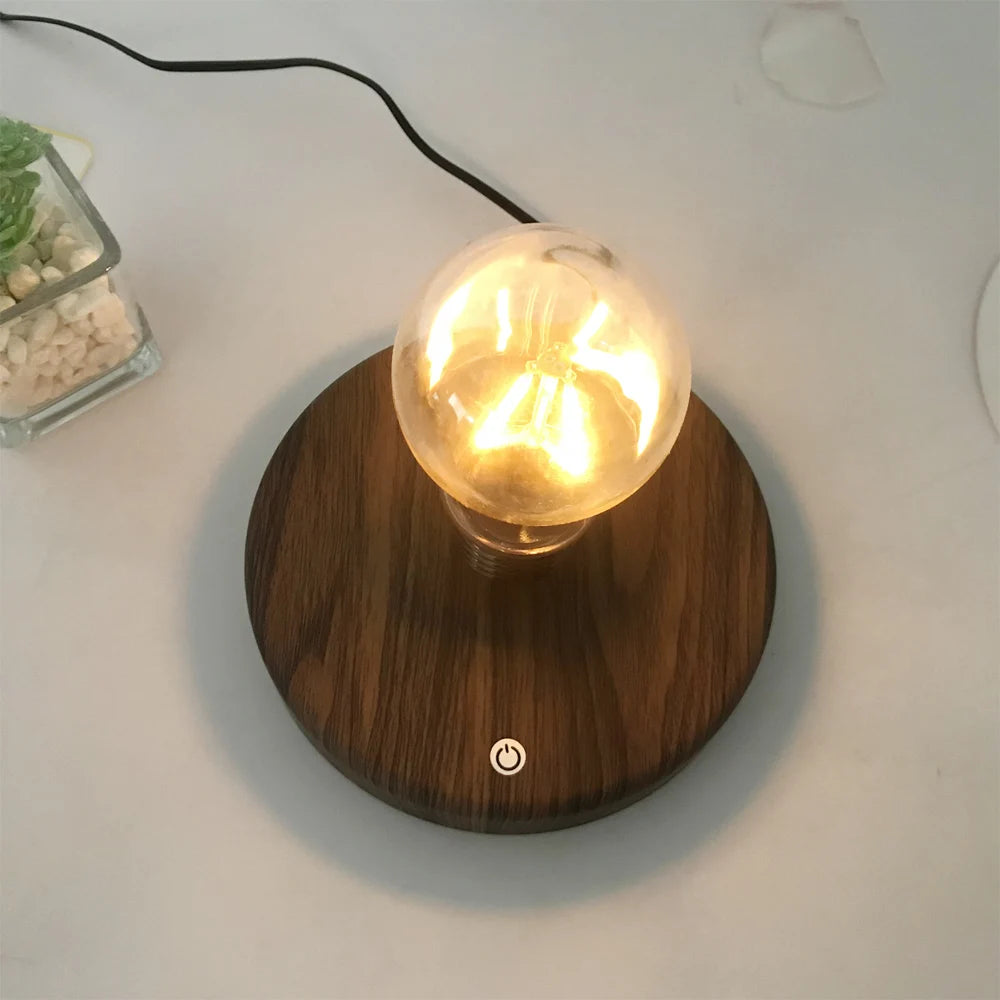 Magnetic Levitation Lamp with Floating Glass LED Bulb
