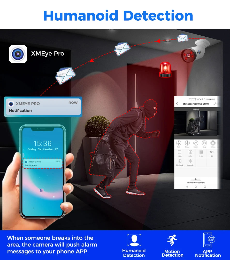 3MP POE IP Camera with Audio, Night Vision, ONVIF