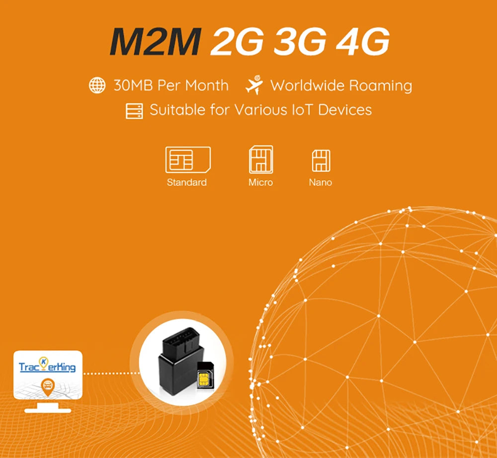 4G GPS Tracker SIM/M2M Card, World Roaming Data, 360MB IoT Device, M2M Collar, 12 Months Use