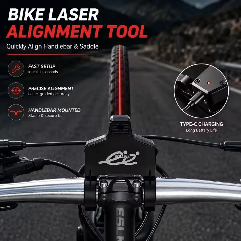 Instrument de aliniere cu laser pentru bicicletă