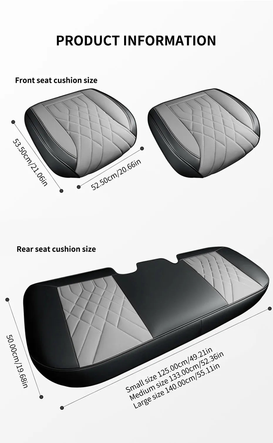 SEAMETAL Luxury Car Seat Cover Full-Wrapped Seat Cushion Wear-Resistant Anti Scratch Auto Seat Protector Universal for Sedan Suv