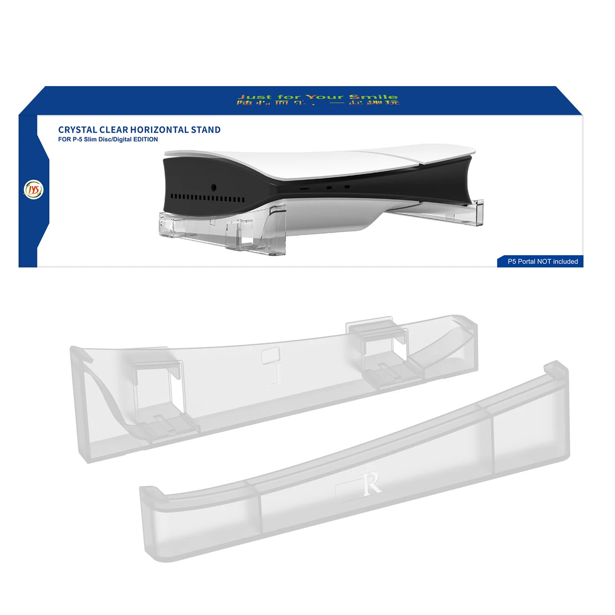 Držalo za PS5 Slim, vodoravno stojalo za prikaz konzole PS5 Slim, prozorno držalo za konzolo, dodatki