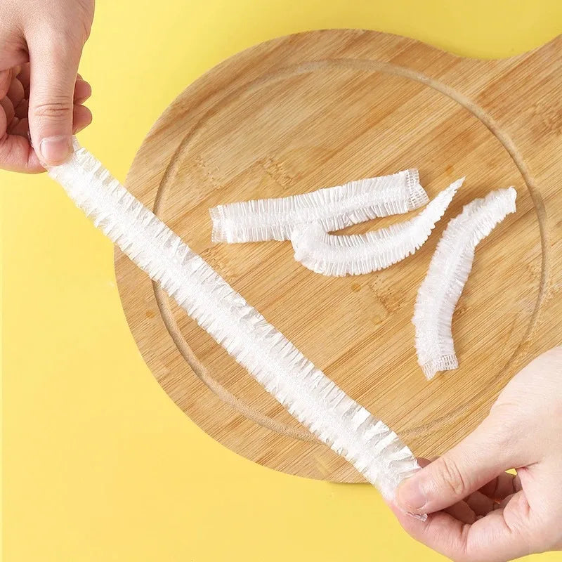 Disposable Food Cover Saran Wrap Bowel Cover Food Grade Fresh-keeping Plastic Bag Kitchen Storage Accessories 