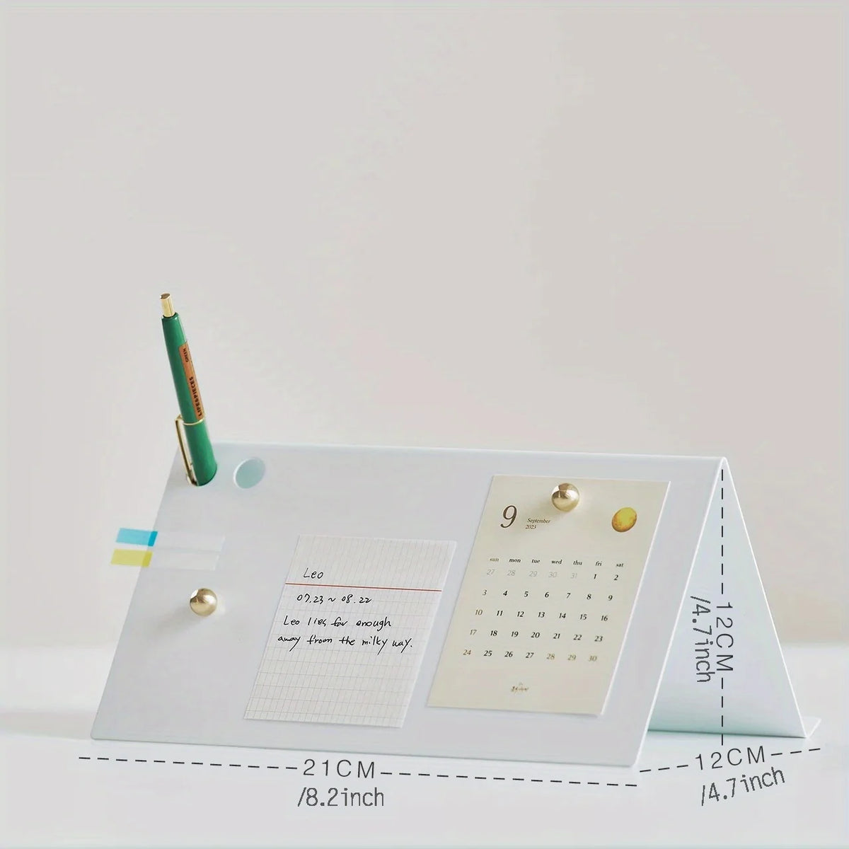 Tableau de messages de bureau blanc et support de téléphone