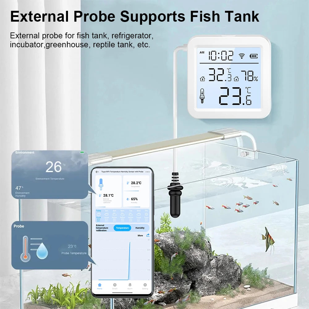Tuya WiFi Temperature and Humidity Sensor with Probe