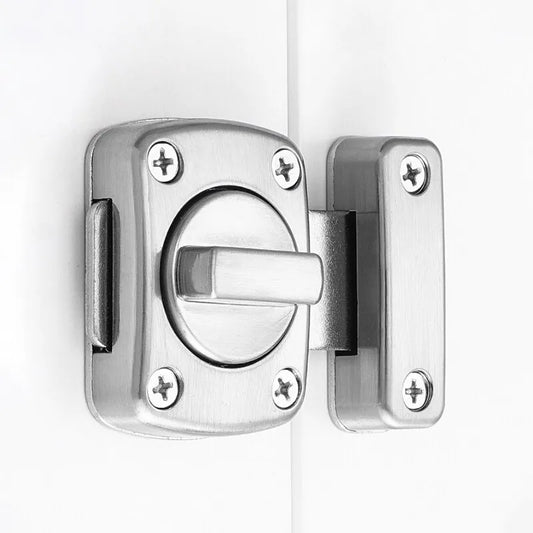 1pc Home Security Latch Rotate Bolt Latch Gate Latches Door Slide Lock Twist Rotating Barrel Lock For Bathroom Toilet Door Lock