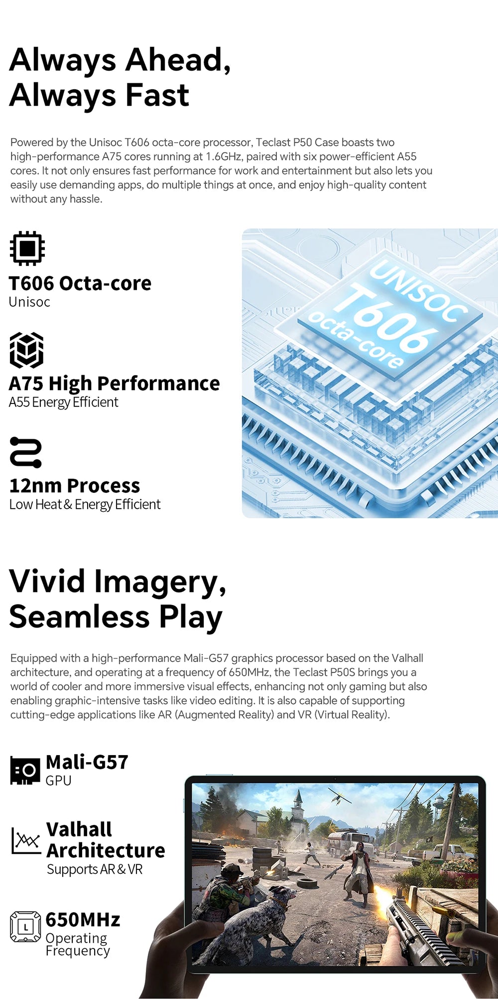 Θήκη Teclast P50 Android 15 Tablet