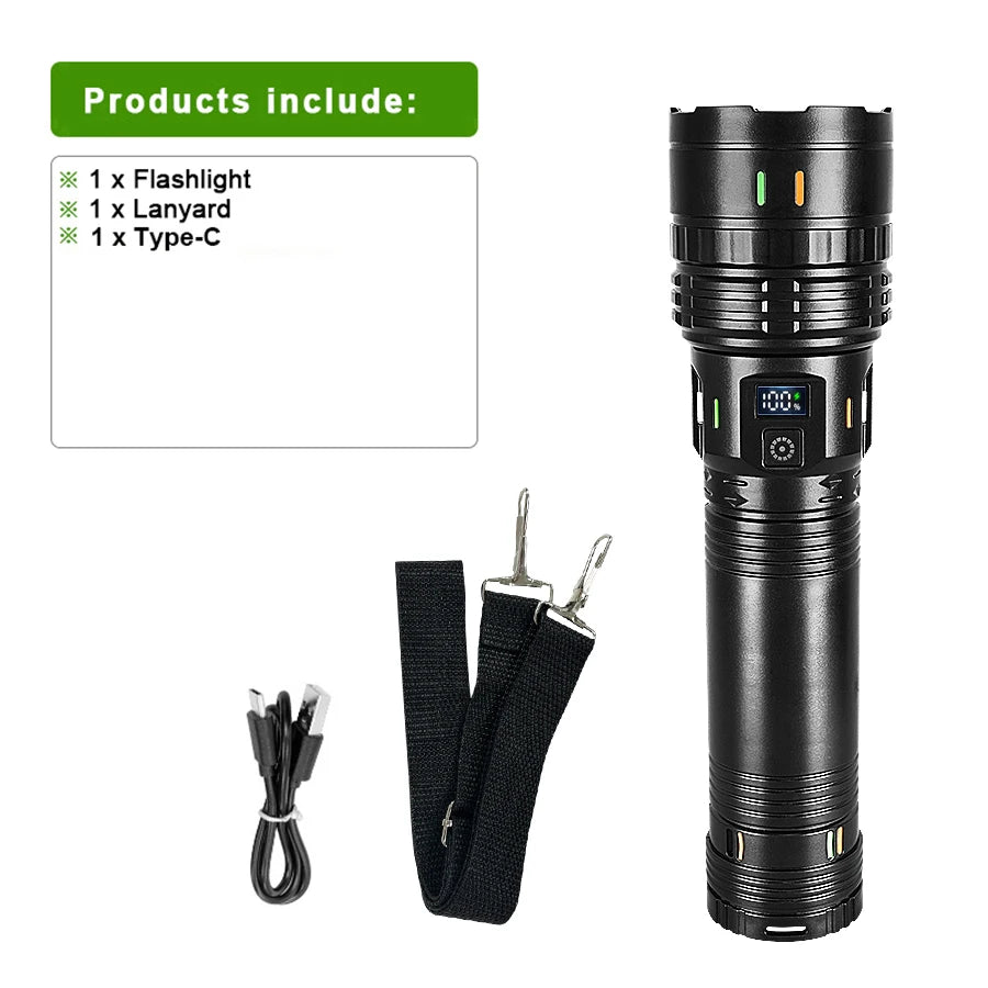 Rechargeable Zoom LED Torch, Large or Small COB Option