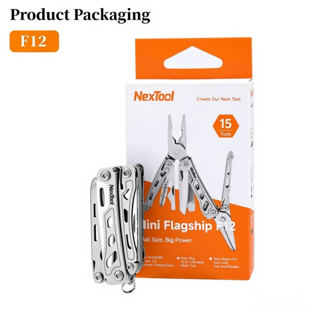 F12 Folding Mini Multitool with Pliers and Scissors