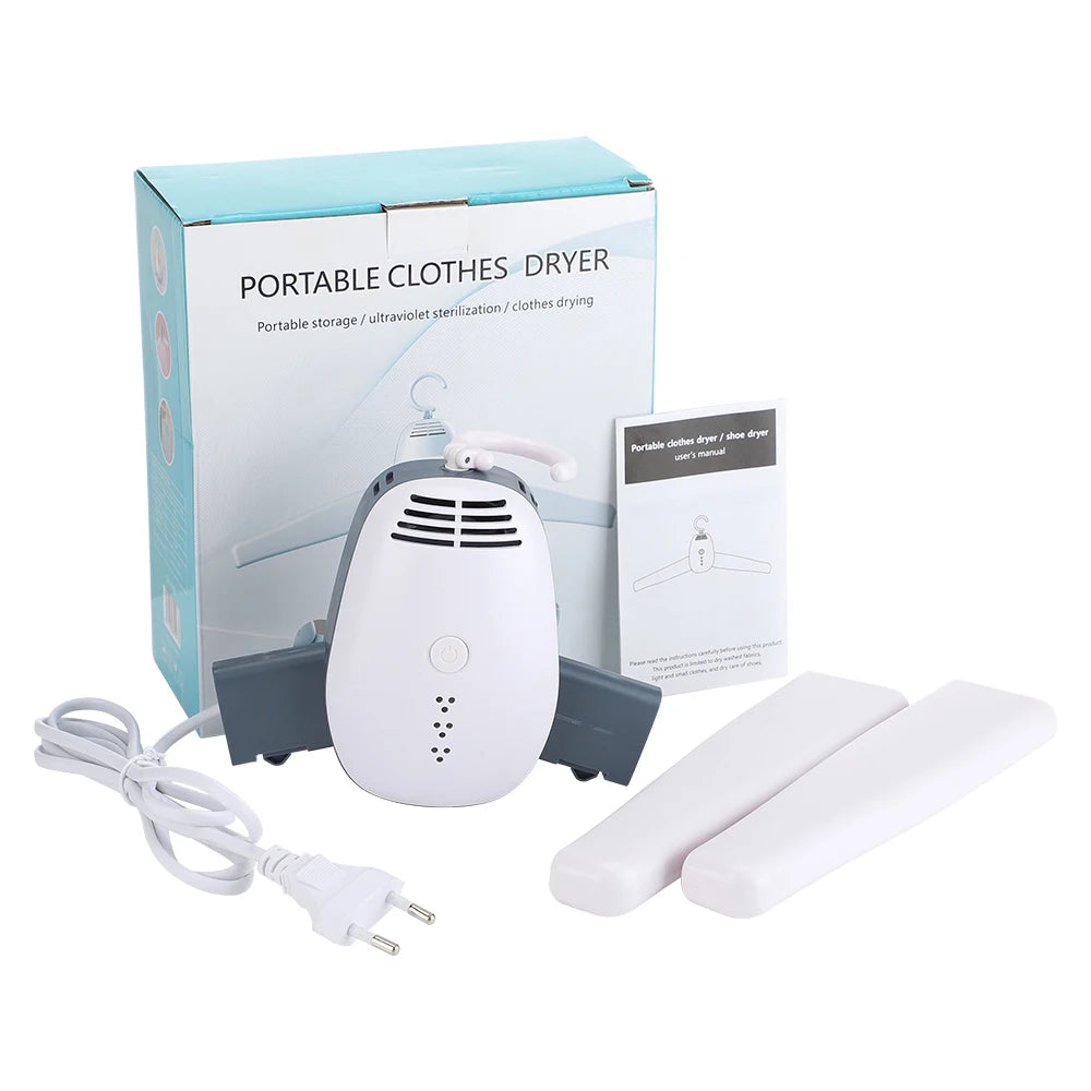 Electric Clothes Drying Rack Hang Clothes Dryer UV Sterilization Portable Travel Home Business Mini Folding Clothes Heater 