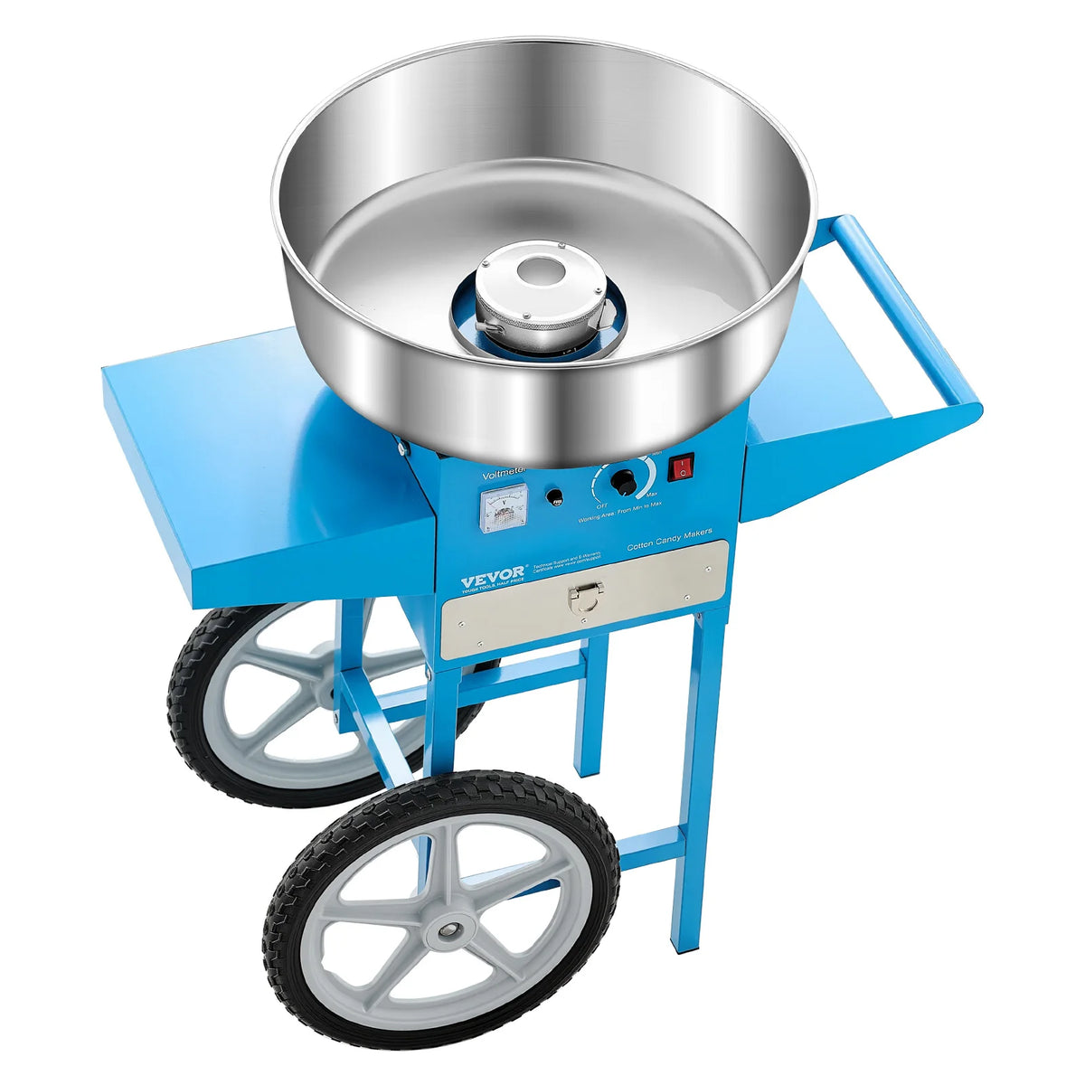 Electric Cotton Candy Machine with Wheeled Cart