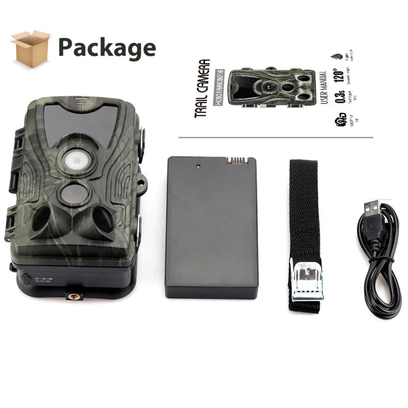 Outdoor 24MP 1080P Hunting Camera 5000 MAh Lithium Battery Night Vision Observation Camera Farm Orchard Home Security Camera 