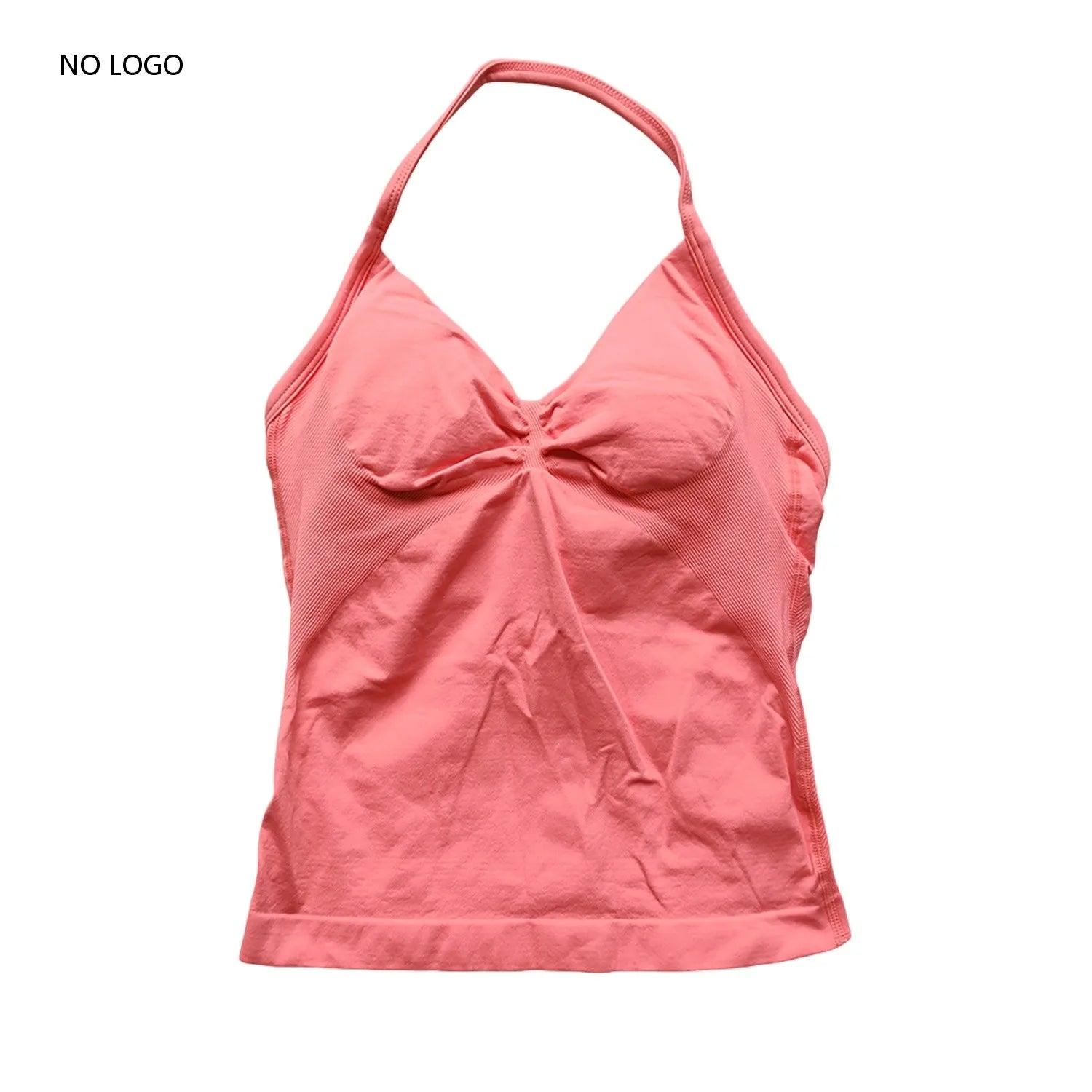 ARFTE Longline Strappy Gym Top Backless Gym Clothes Women Scrunch Built-in Bra With Removable Cups Yoga Tank Tops 
