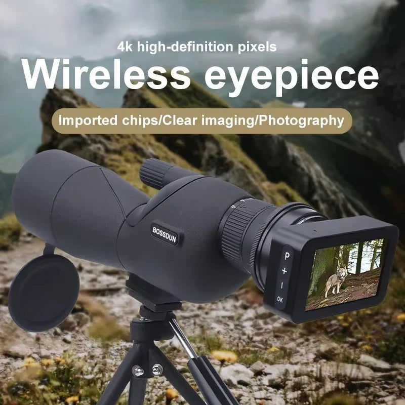 Oculaire de télescope 4K Caméra pour l’astronomie Écran couleur 3 pouces Oculaire électronique Astrophotographie Planétaire et Observation des oiseaux