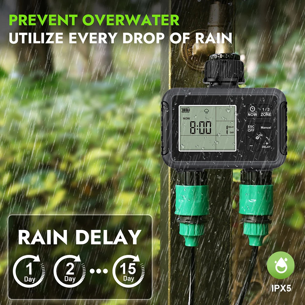 Garden Irrigation Timer - Outlet Options