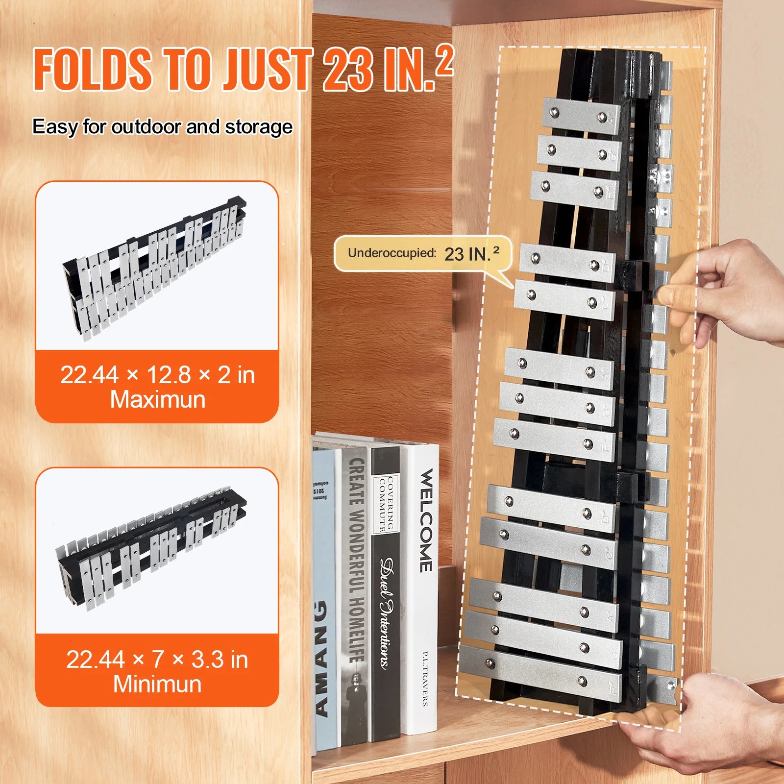 32 Note Glockenspiel Xylophone Kit with Stand, Mallets & Bag