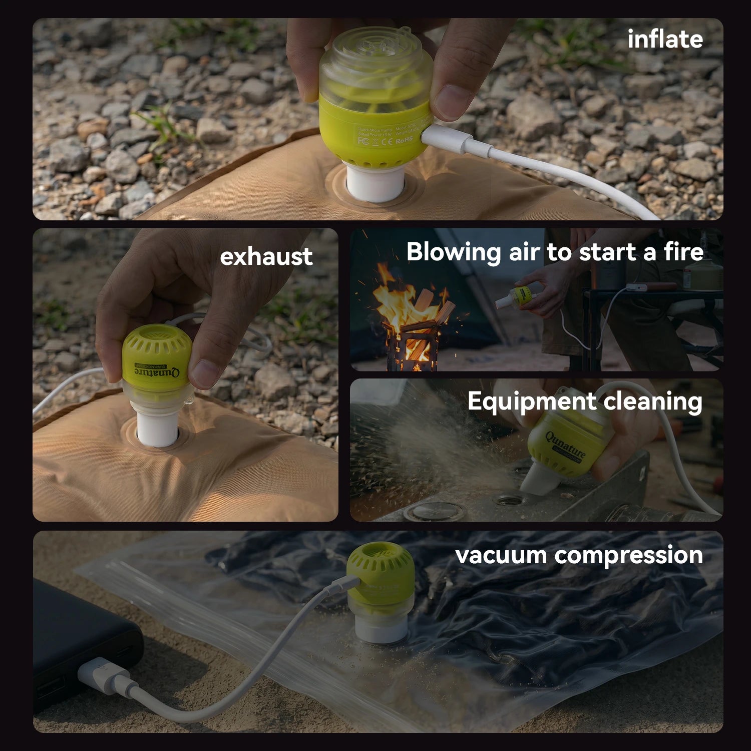 Lightweight 5kPa Mini Air Pump for Camping Mats and Tubes