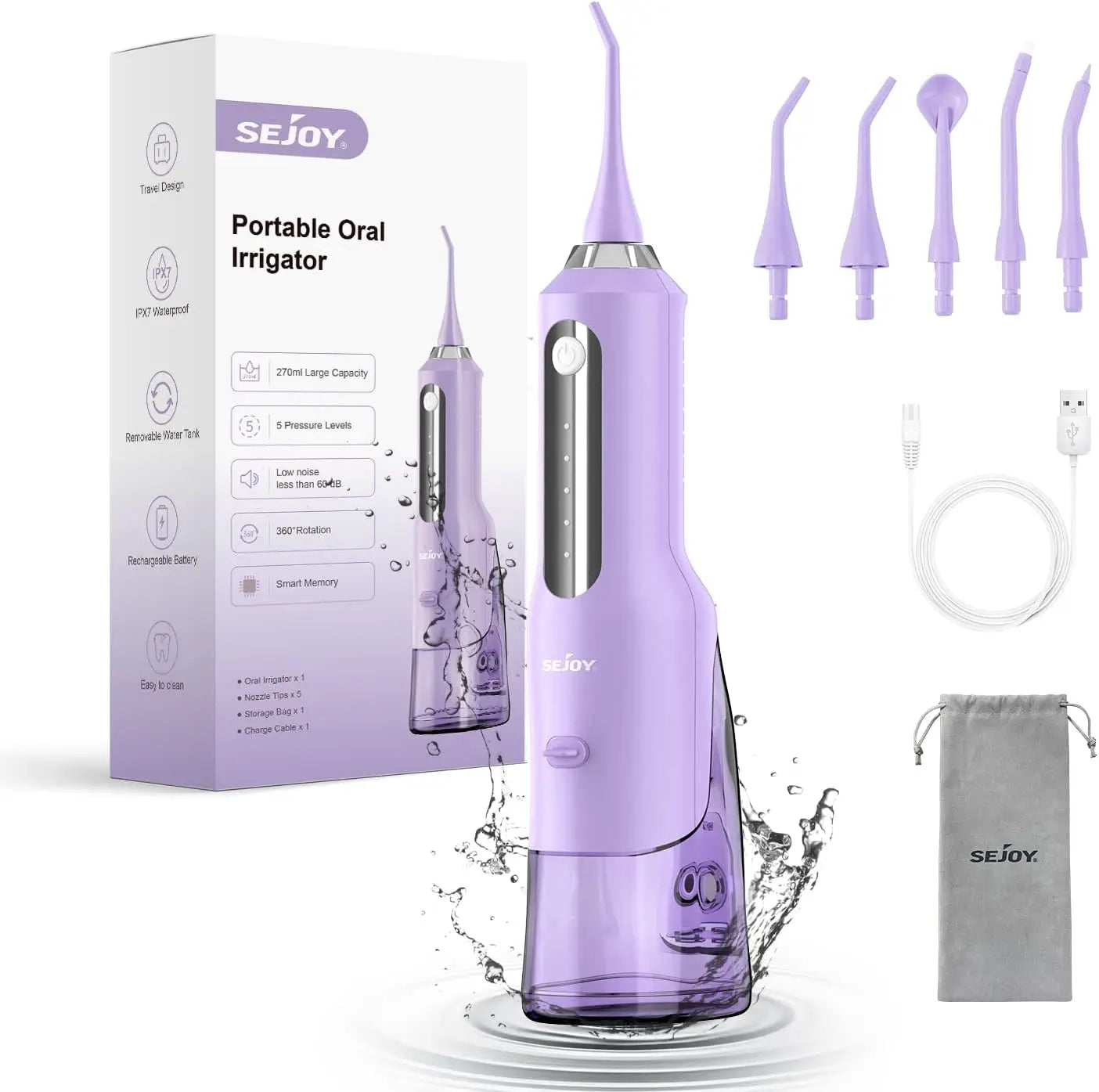 Cordless Electric Water Flosser for Powerful Everyday Oral Care