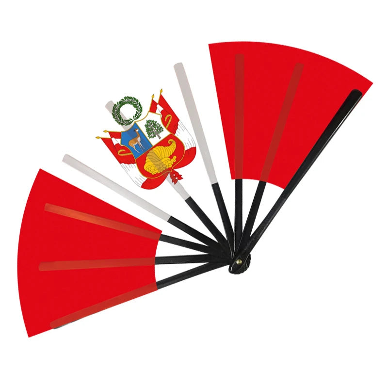 22 cm Folding Hand Fan with National Flags for Match Days