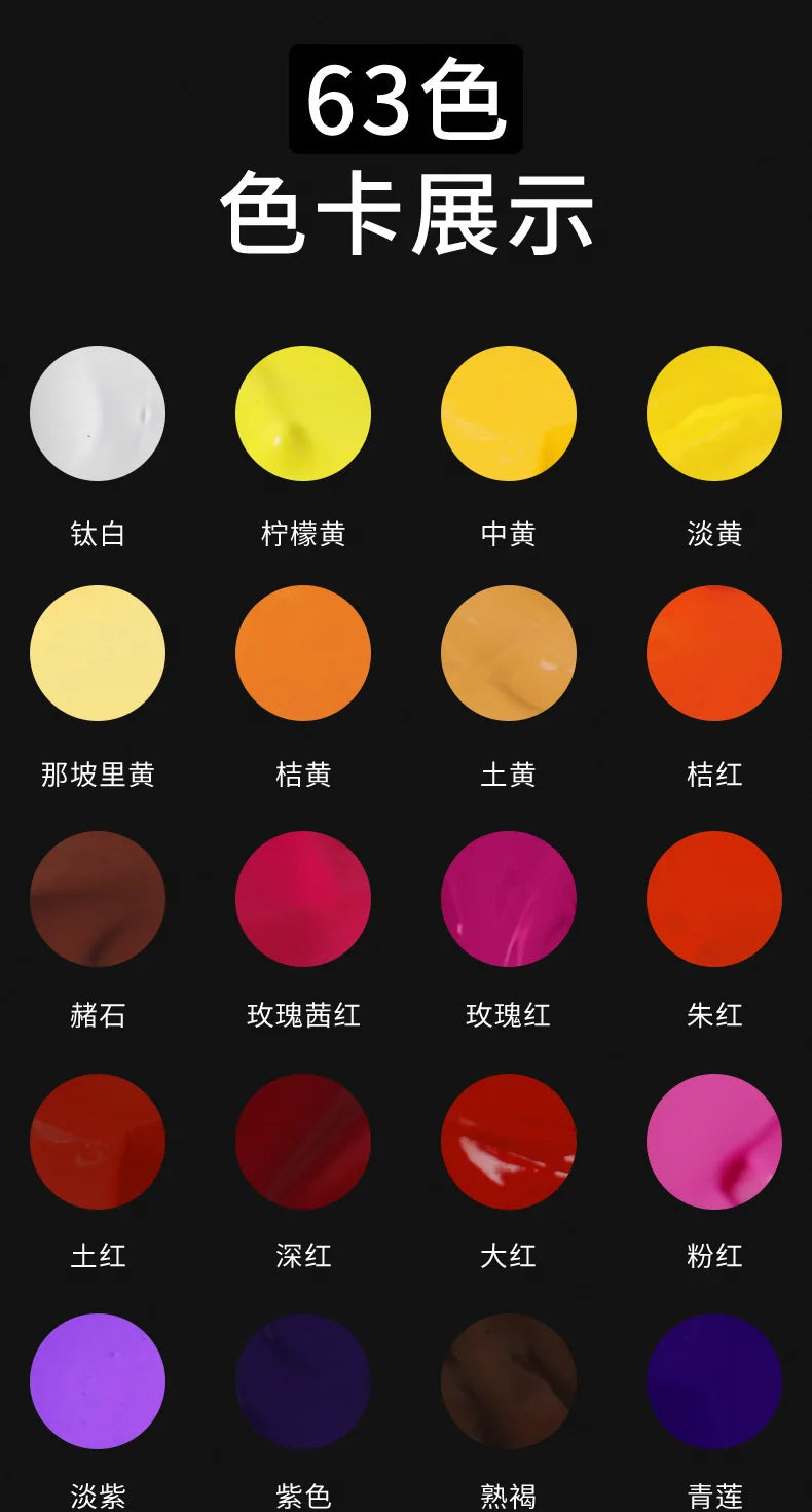 64-Color Chagall Acrylic Paint Set – 100ML