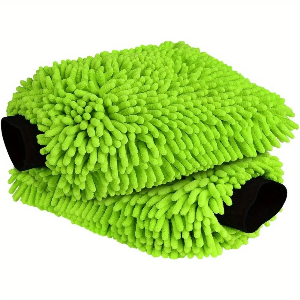 Electric Bicycle Car cleaning microfiber, 1/2-piece set scratch free and lint free, high-quality lint microfiber car wash gloves 