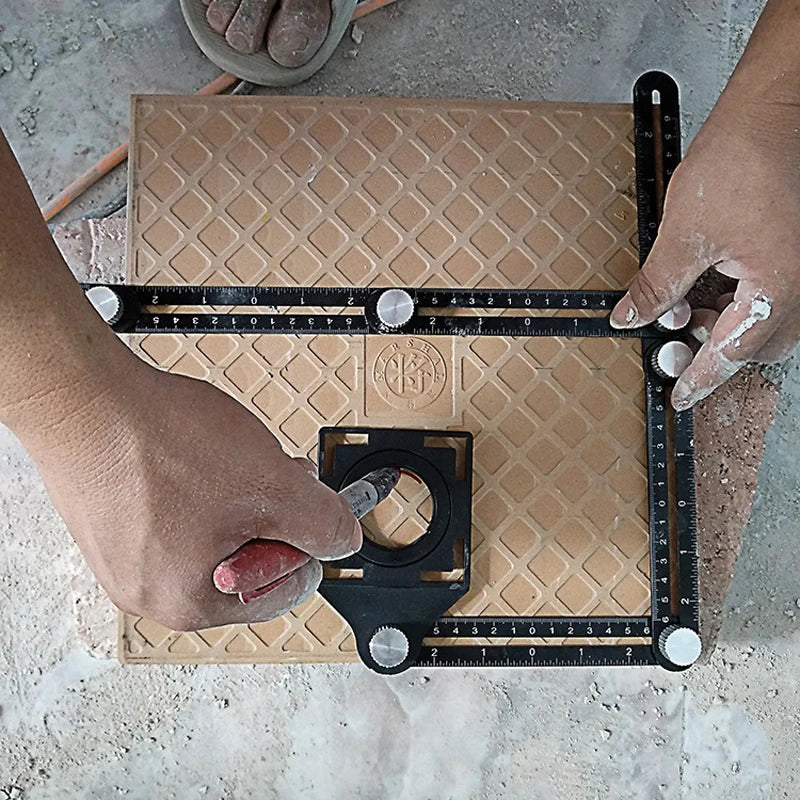 Aluminium Multi-Angle Folding Layout Ruler