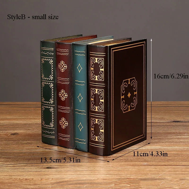 Scatola portaoggetti a forma di libro vintage con coperchio