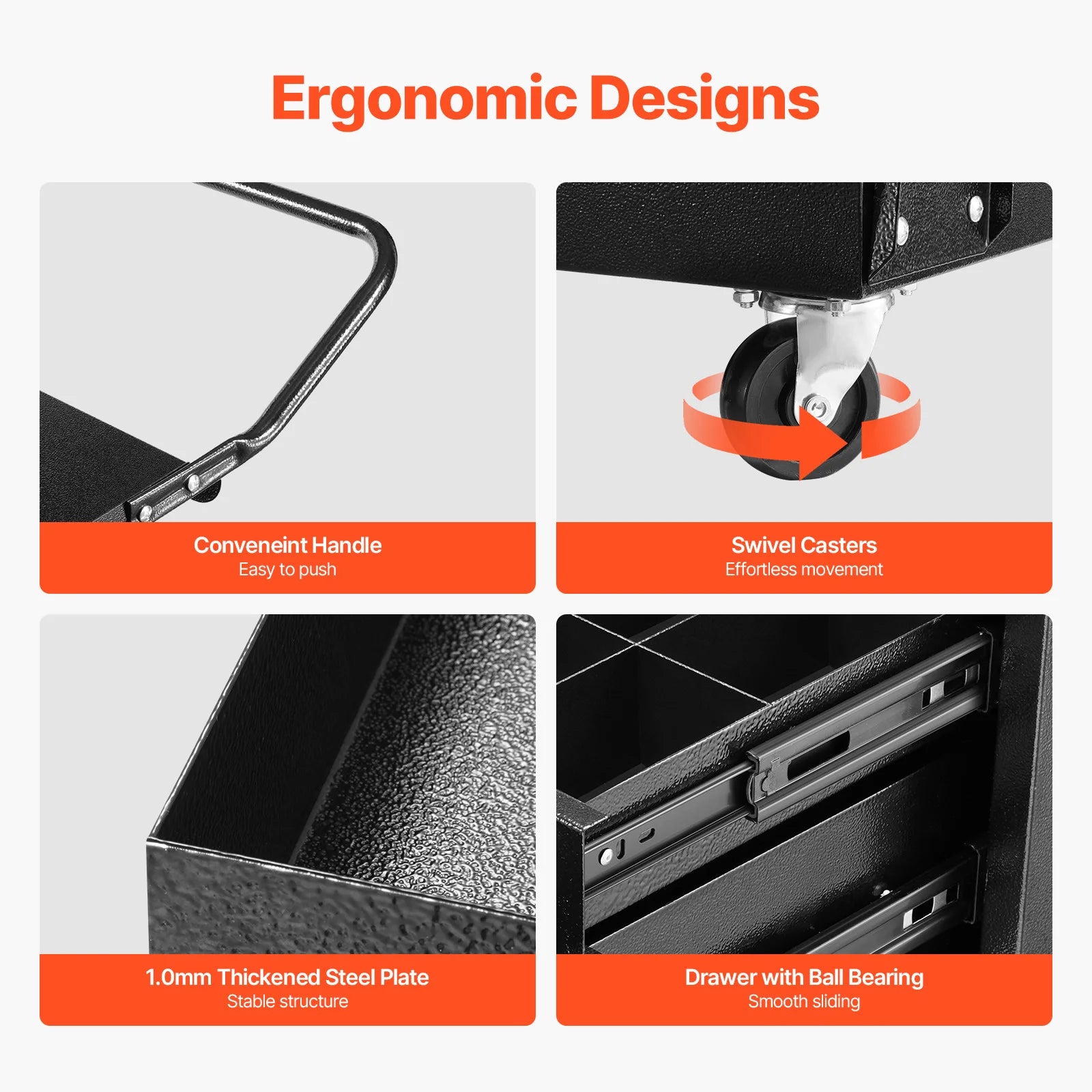 Těžký svařovací vozík s zásuvkami, zamykatelnou skříňkou a otočnými kolečky