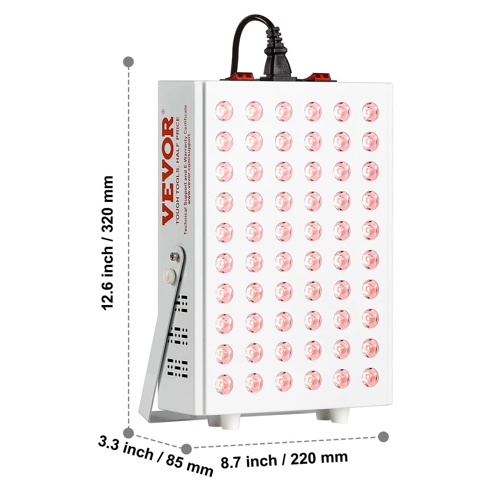 Red Light Therapy Panel 60 LED 660nm & 850nm Dual Light