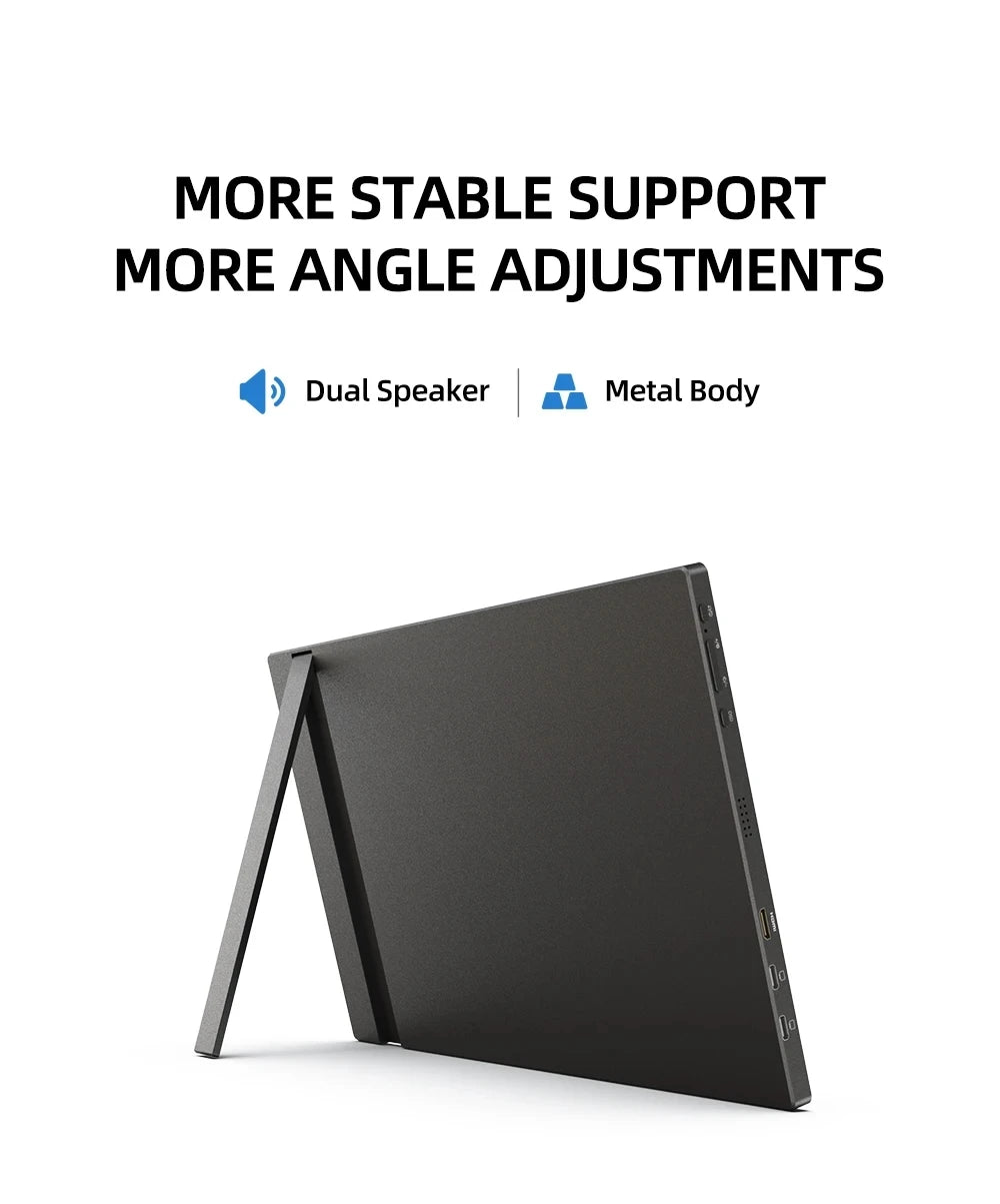 ARZOPA 16calowy 2K przenośny monitor 16:10 ekran IPS z mini HDMI typu C drugi wyświetlacz do MAC/laptopa/PC/Xbox/PS4/5/Switch,Z1RC