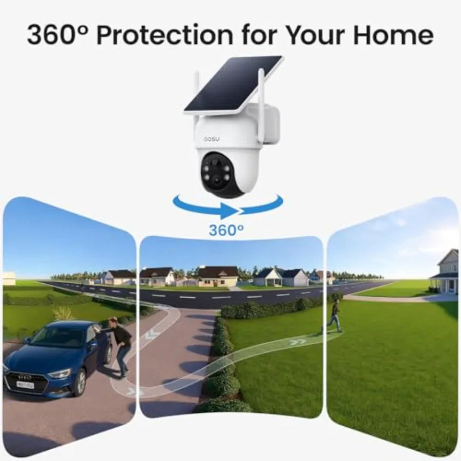 Solar-Powered 2K Outdoor Wireless Security Camera System