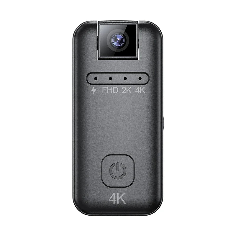 Câmara Micro Full HD 4K Equipamento de Gravação Portátil para Motocicletas, Bicicletas, Registos de Polícia/Aplicação na Lei, Extrema