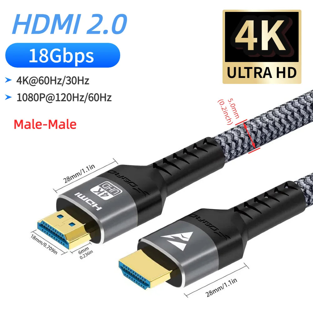 HDMI Video Cable or Extension, 1-3 m Options