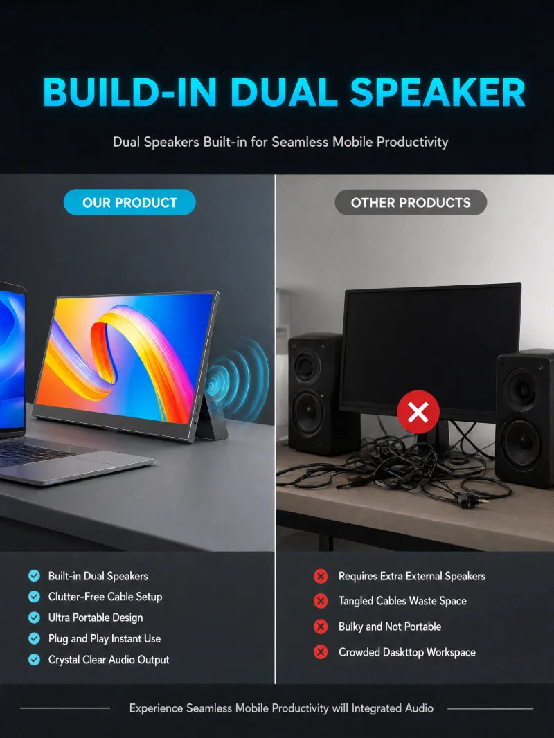 15.6-Inch Full HD USB-C Portable Monitor