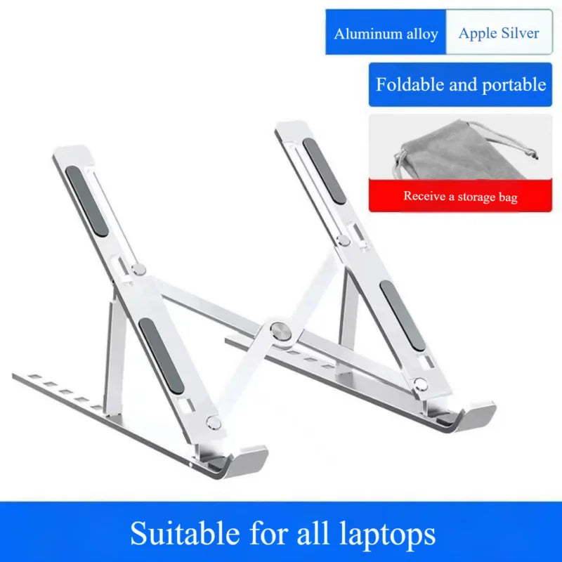 Foldable Aluminium Laptop Stand with Six Height Settings