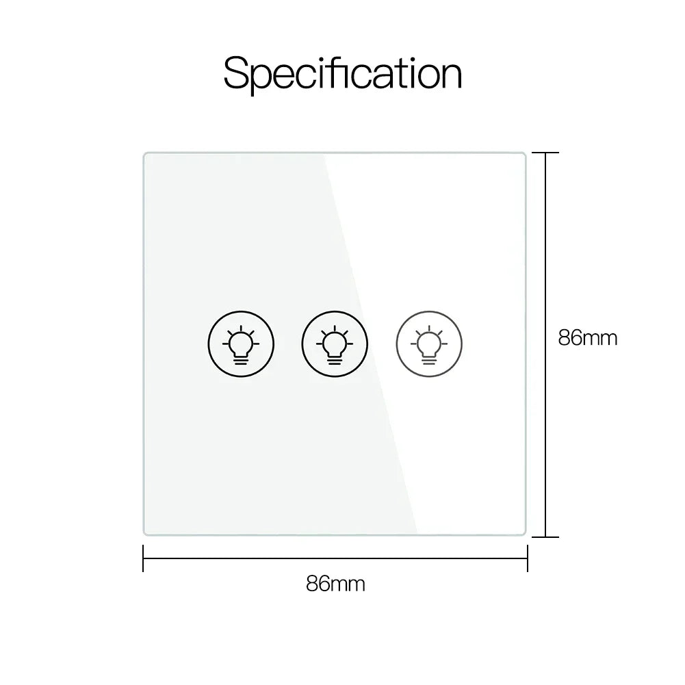 MOES Smart Dimmer Switch ZigBee Tuya, 1/2/3 Gang Control, Alexa Google Home Compatible, APP Remote Dimming