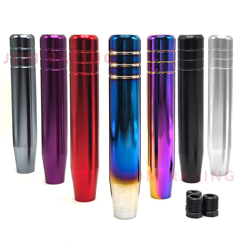 Universal Auto 13cm 18cm Length Manual Car Gear Shift Knob Aluminum Gear Shift Knob Racing Car Shift Gear Knob With 3 Adapters