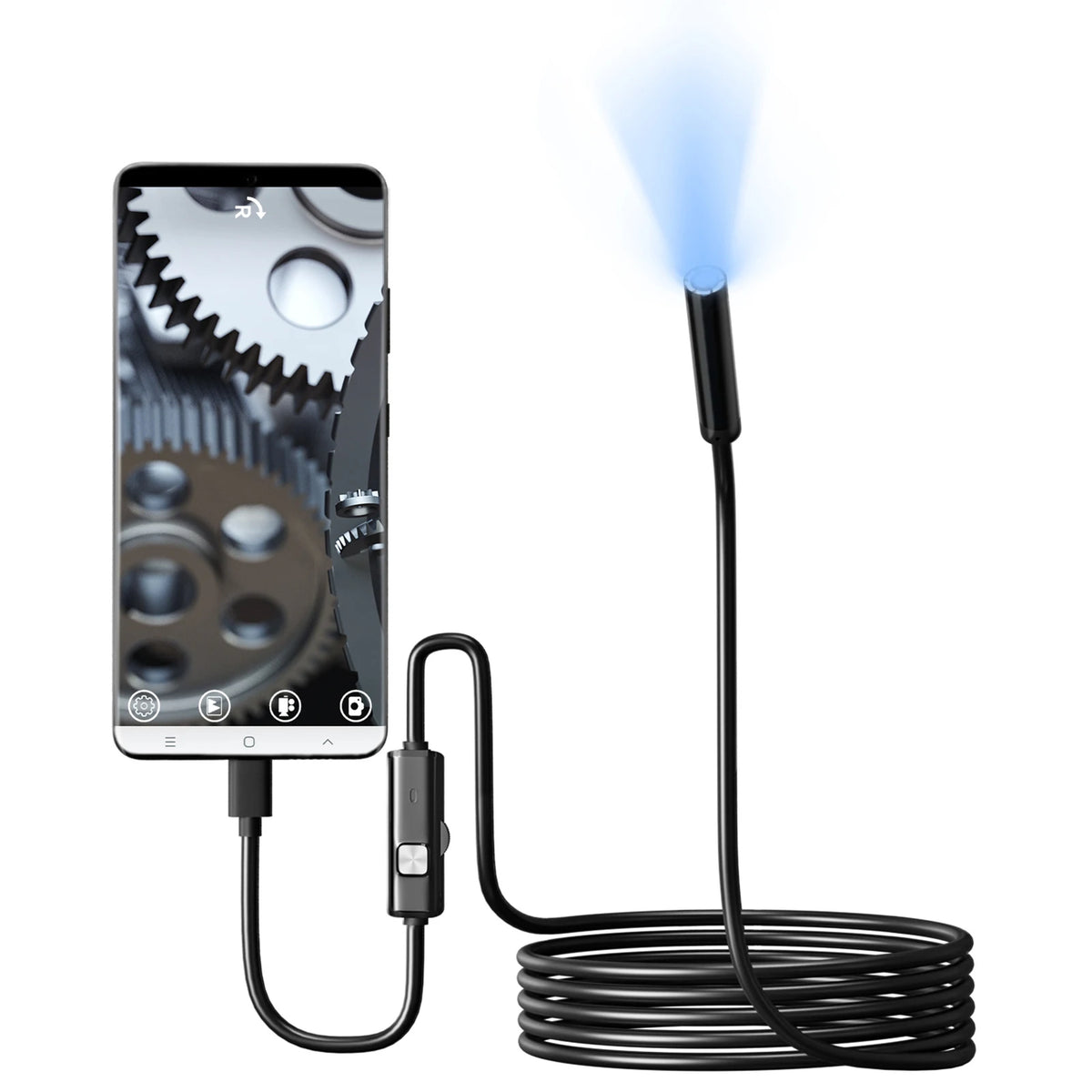 Endoscopio de inspección USB-C para teléfonos Android compatibles